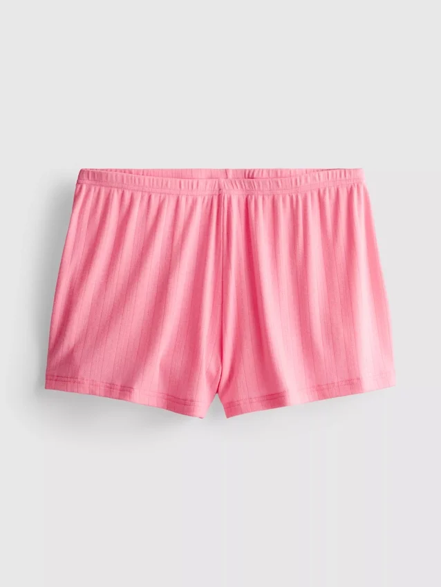 Calções de pijama em ponto de rede