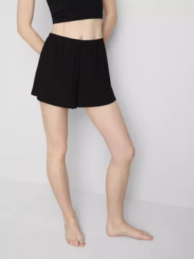 Calções de pijama em ponto de rede