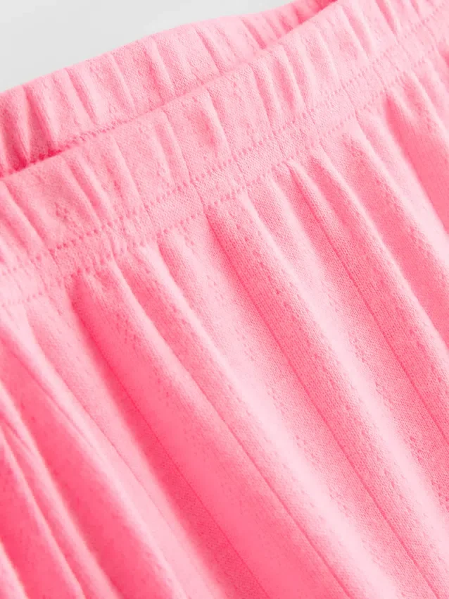 Calções de pijama em ponto de rede