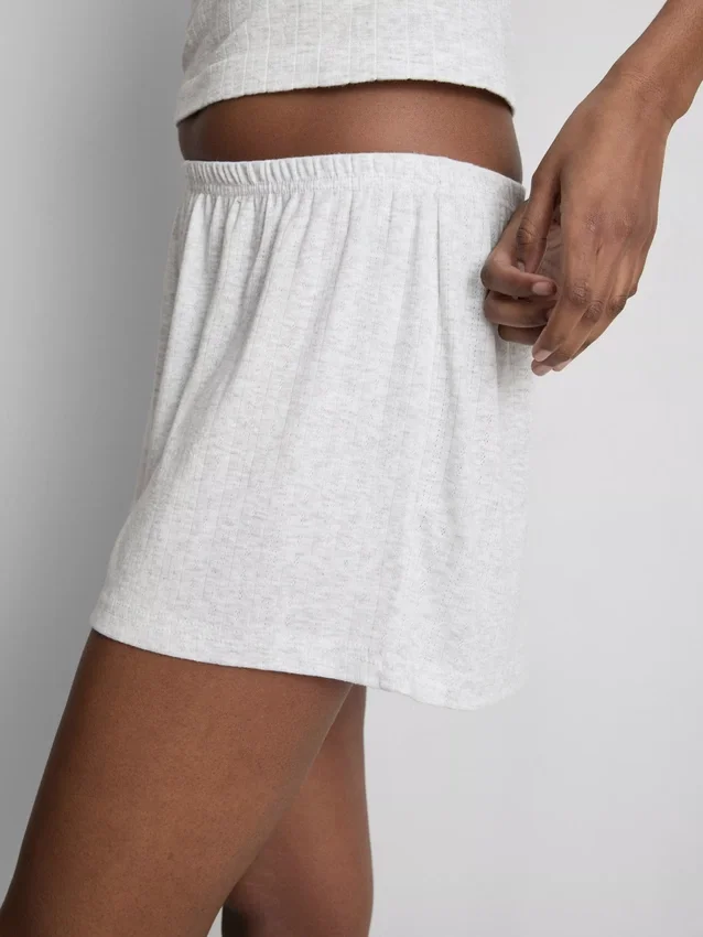 Calções de pijama em ponto de rede