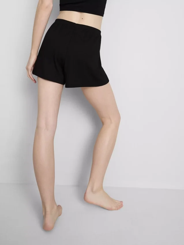 Calções de pijama em ponto de rede