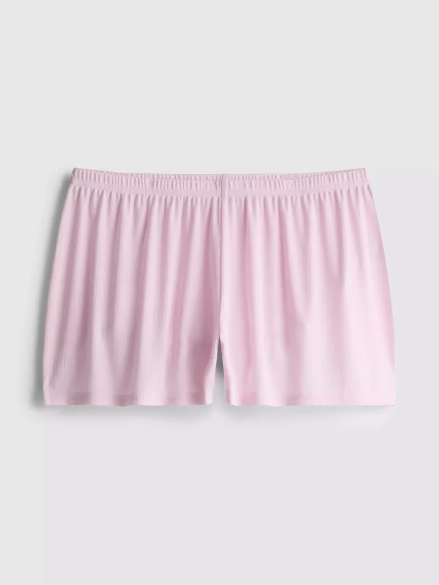 Calções de pijama em ponto de rede