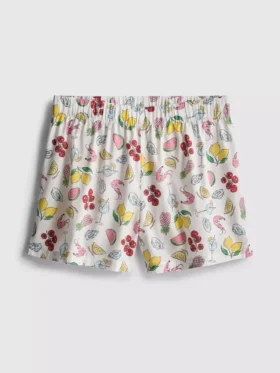 Calções de pijama em tecido de algodão