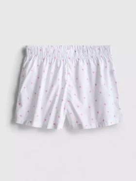 Calções de pijama em tecido de algodão