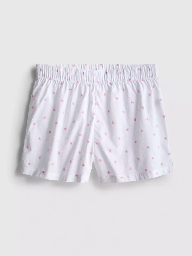 Calções de pijama em tecido de algodão