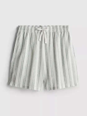 Calções de pijama às riscas