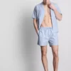 Calções de pijama às riscas