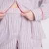 Calções de pijama às riscas em algodão, estilo «room service»
