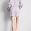 Calções de pijama às riscas em algodão, estilo «room service»
