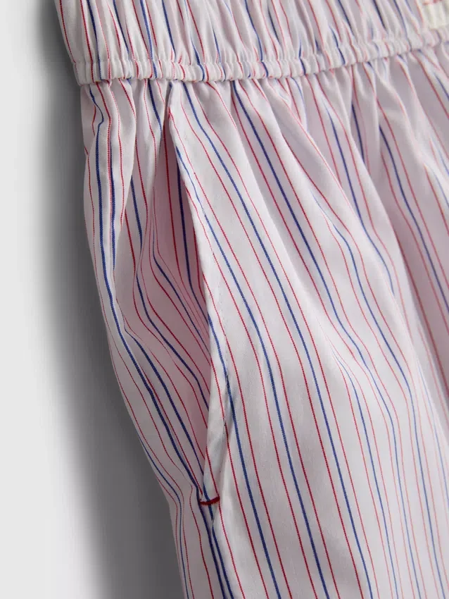 Calções de pijama às riscas em algodão, estilo «room service»