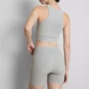 Calções desportivos sem costuras com canelado