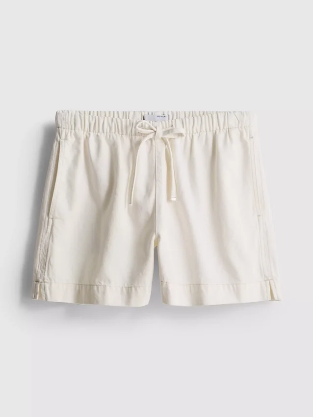 Calções jogger em ganga de algodão