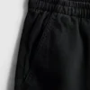 Calções jogger em ganga de algodão