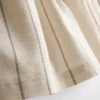 Calções às riscas em mistura de algodão