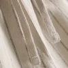 Calções às riscas em mistura de linho