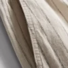 Calções às riscas em mistura de linho