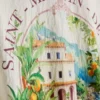 Camisa com gola revere e estampado paisagístico