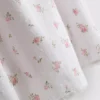 Camisa de algodão com padrão floral em tecido dobby