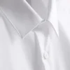 Camisa de botões elástica de corte justo
