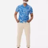 Camisa de crepe estampada