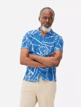 Camisa de crepe estampada