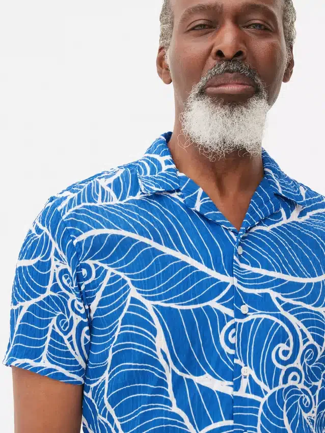 Camisa de crepe estampada