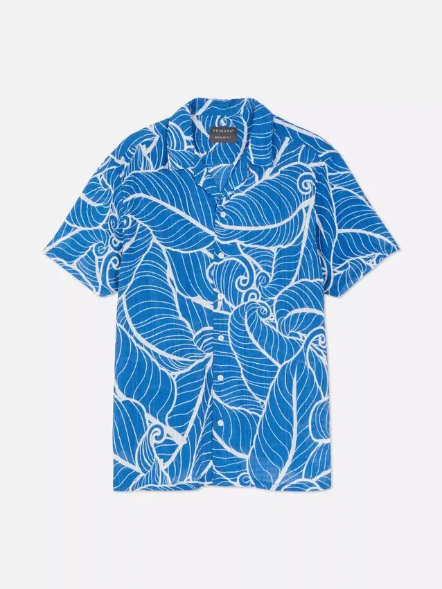 Camisa de crepe estampada