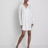 Camisa de dormir larga estilo «boyfriend» com estampado