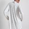 Camisa de dormir larga estilo «boyfriend» com estampado