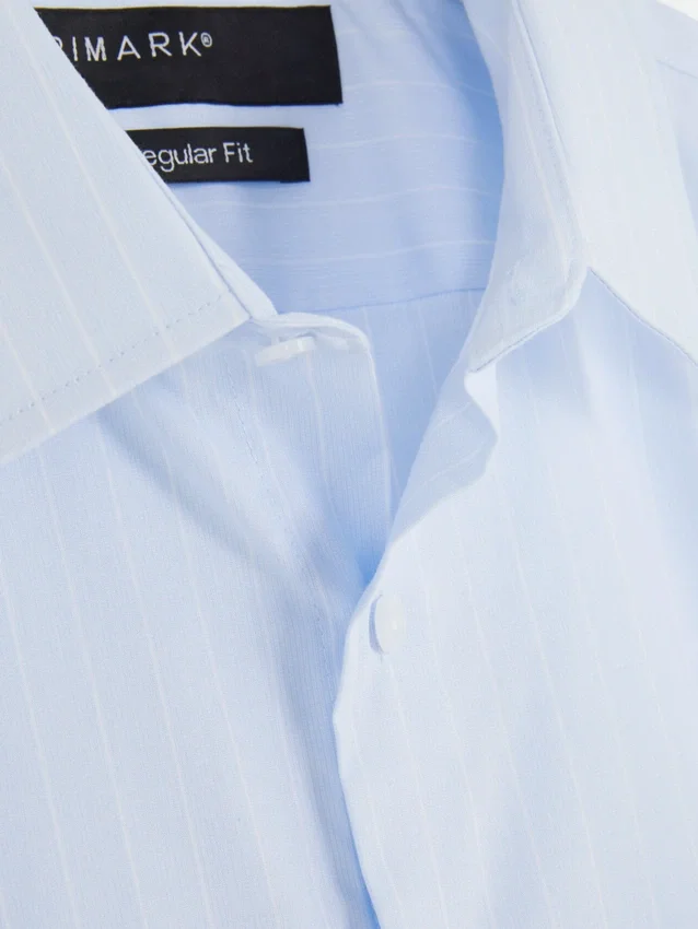Camisa de manga comprida às riscas