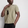 Camisa de manga curta com textura