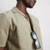 Camisa de manga curta com textura