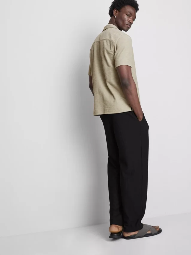 Camisa de manga curta com textura