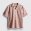 Camisa de manga curta com textura