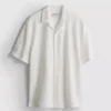Camisa de manga curta com textura
