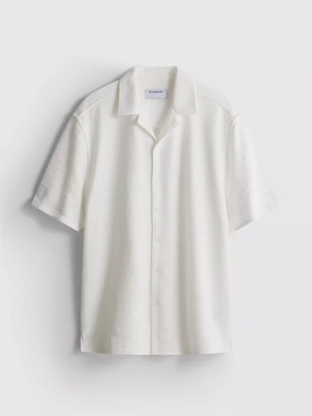 Camisa de manga curta com textura