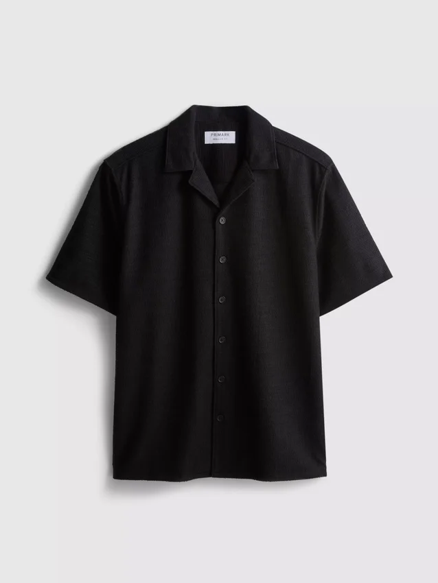 Camisa de manga curta com textura