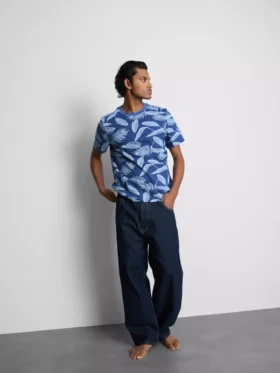 Camisa de manga curta estampada