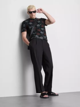 Camisa de manga curta estampada