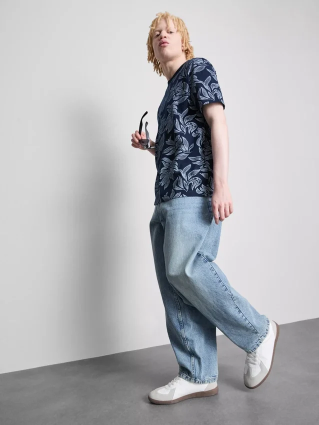 Camisa de manga curta estampada
