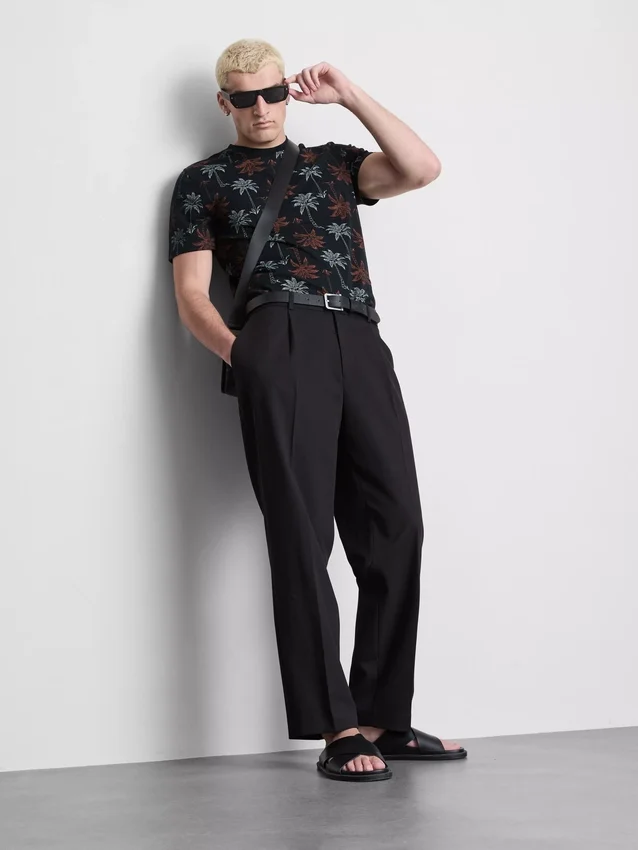Camisa de manga curta estampada