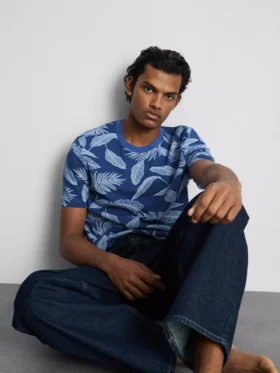 Camisa de manga curta estampada