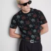 Camisa de manga curta estampada