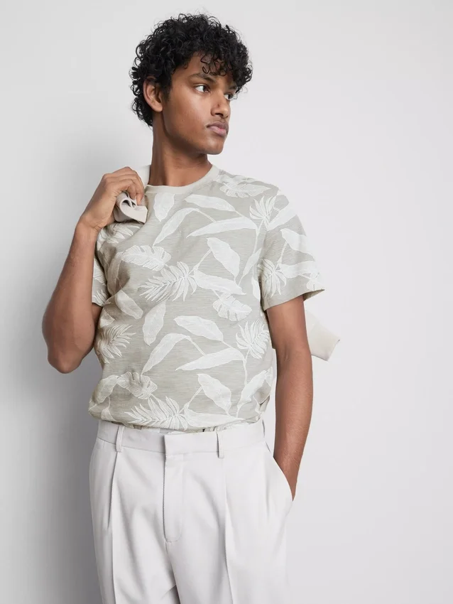 Camisa de manga curta estampada