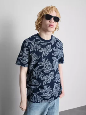 Camisa de manga curta estampada