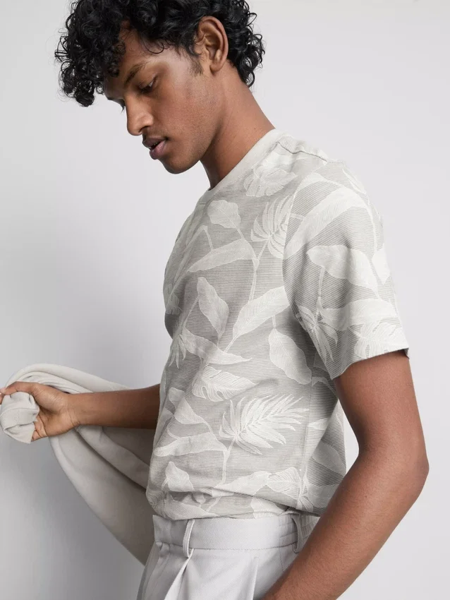 Camisa de manga curta estampada
