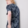 Camisa de manga curta estampada