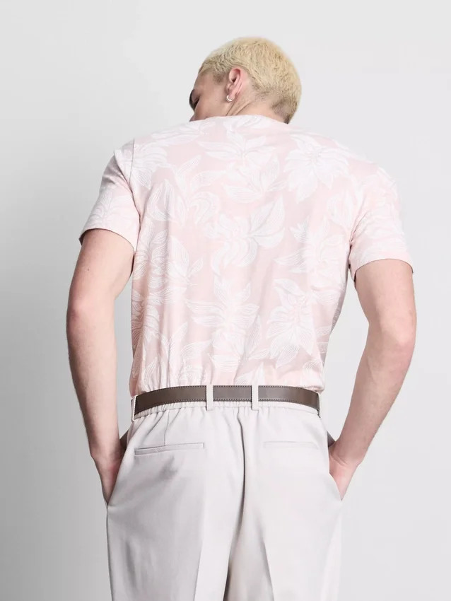 Camisa de manga curta estampada