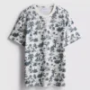 Camisa de manga curta estampada