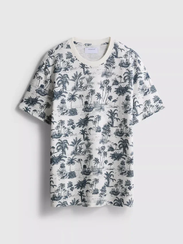 Camisa de manga curta estampada